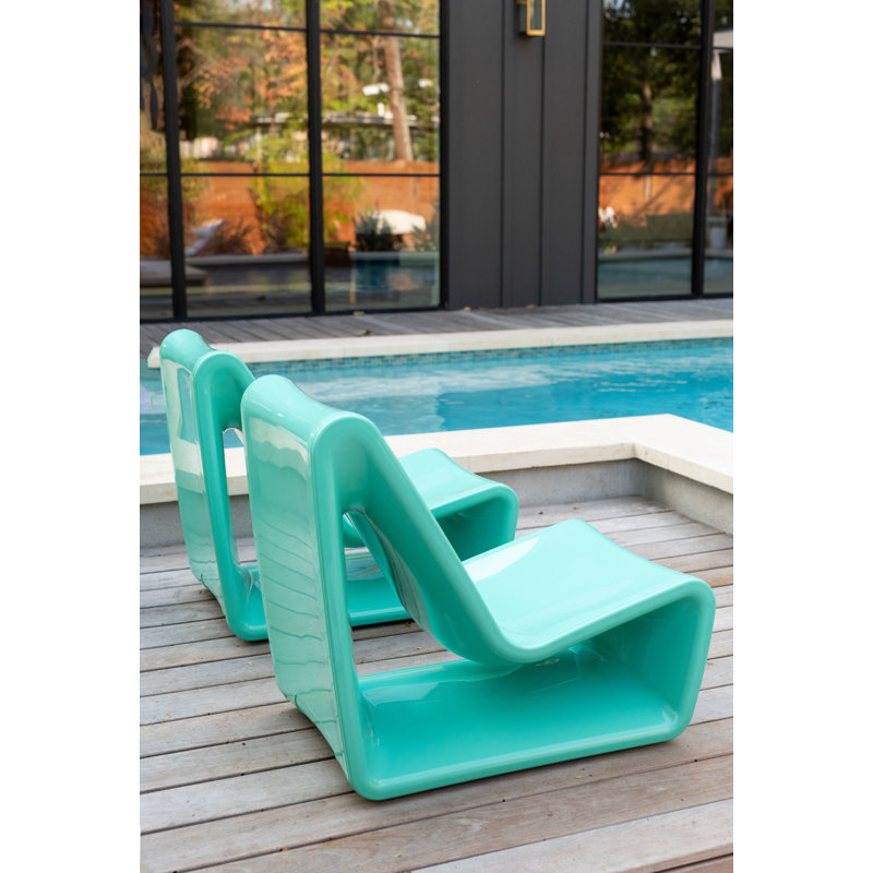 Loop Outdoor Lounge Chair, Seafoam Green