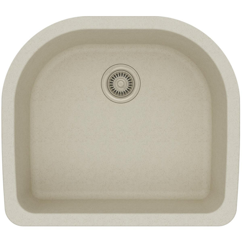 Quartz Classic 25" L x 22" W Undermount Kitchen Sink, Bisque