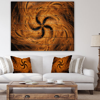 «Brown Fire Fractal Flower Design», impression
