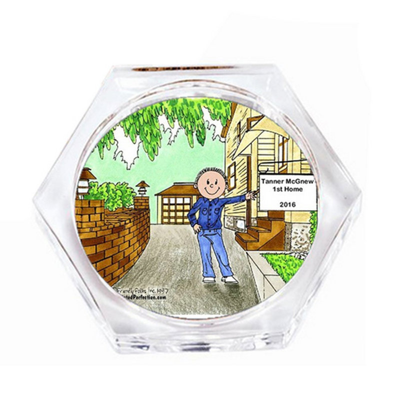 Ensemble de 4 sous-verres personnalisables New Home, Oui