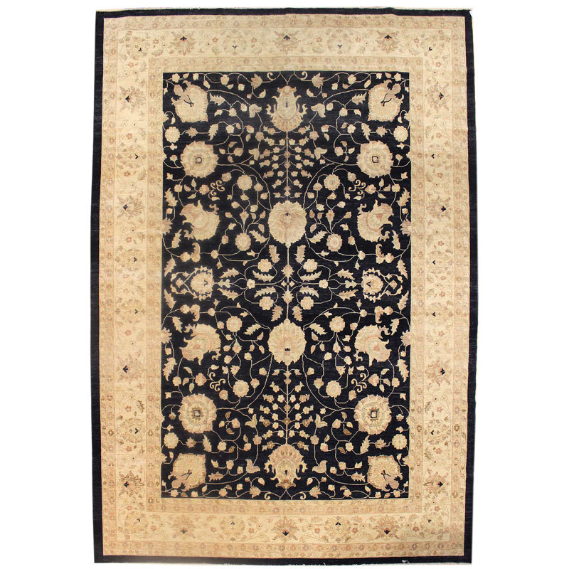 Amritsar One-of-a-Kind 12'1" x 17'7" Area Rug in Black/Beige/Brown