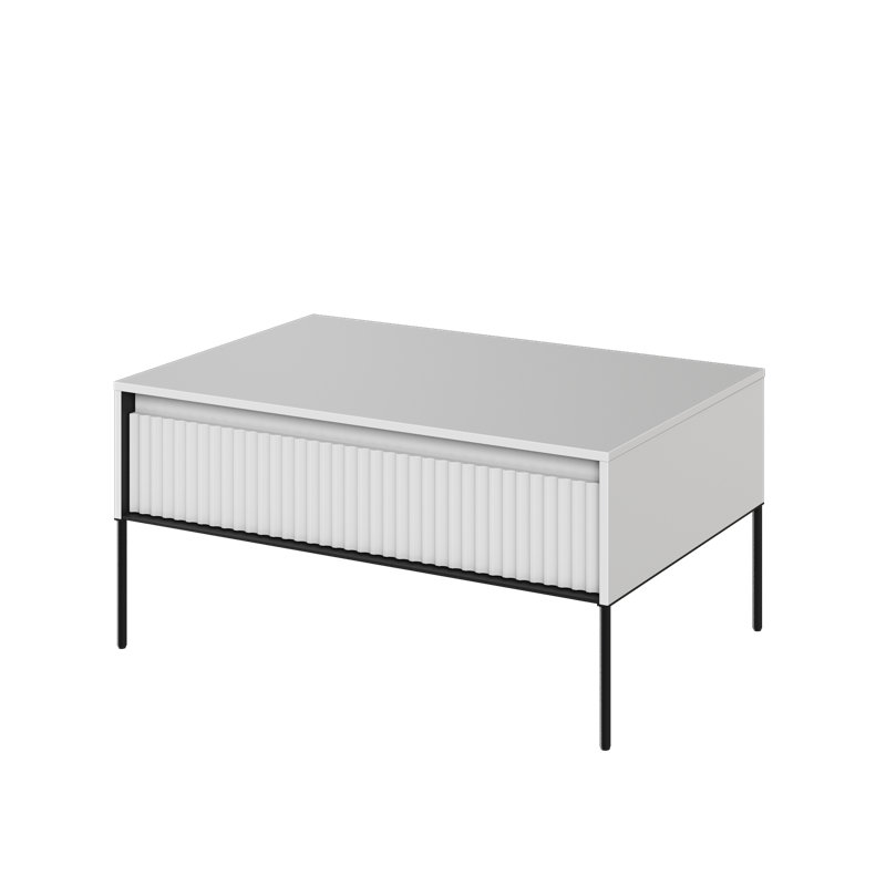 Amarian Four Leg Coffee Table with Storage, White