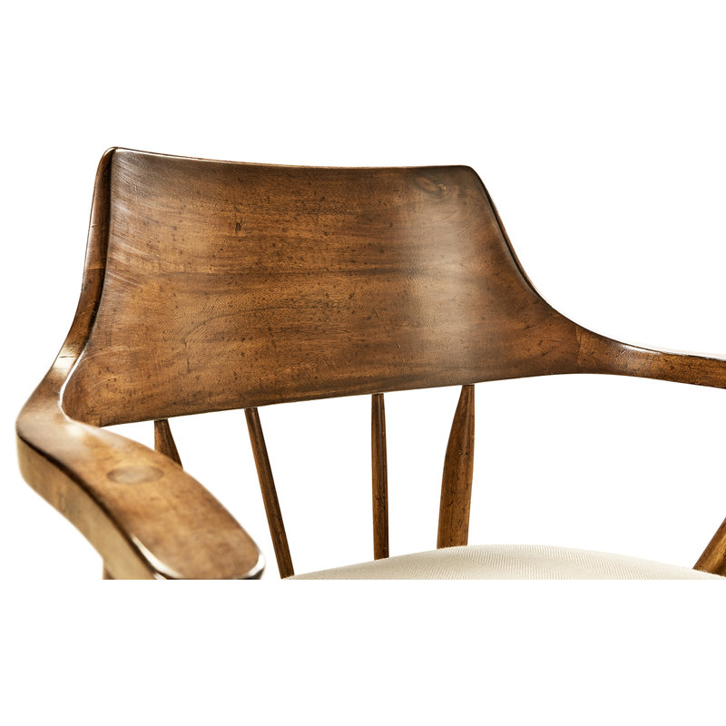 Casually Country Arm Chair, Tan, Medium Walnut