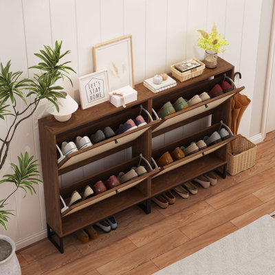 16 Pair Shoe Storage Cabinet