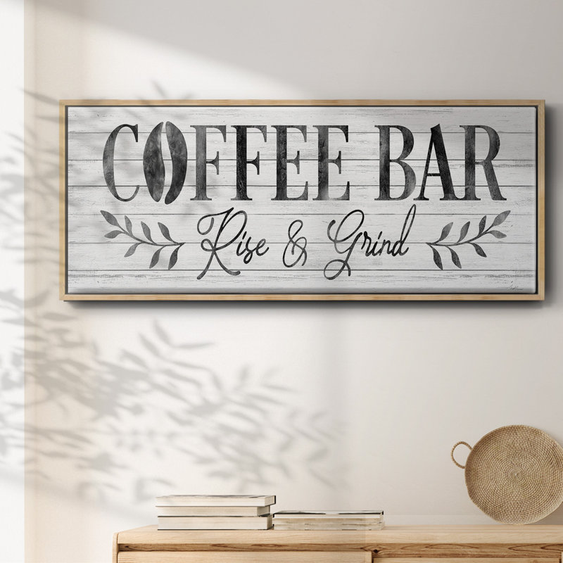 Coffee Bar- Framed Canvas