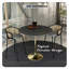Table de salle à manger Heatherton 48 po à hauteur de bar ronde avec plateau en pierre frittée et piédestal en acier inoxydable doré pour 2 à 6 personnes-1093128773