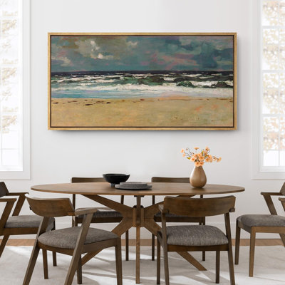 Coastal Beach " Seashore Waves Tranquil Beach Landscape Modern Art Calm Warm Extra Large Artwork Pictures "