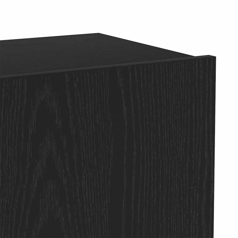 Unfinished Floating Entertainment Centre for TVs up to 88", Black Oak, 180cm H x 221cm L x 30cm W