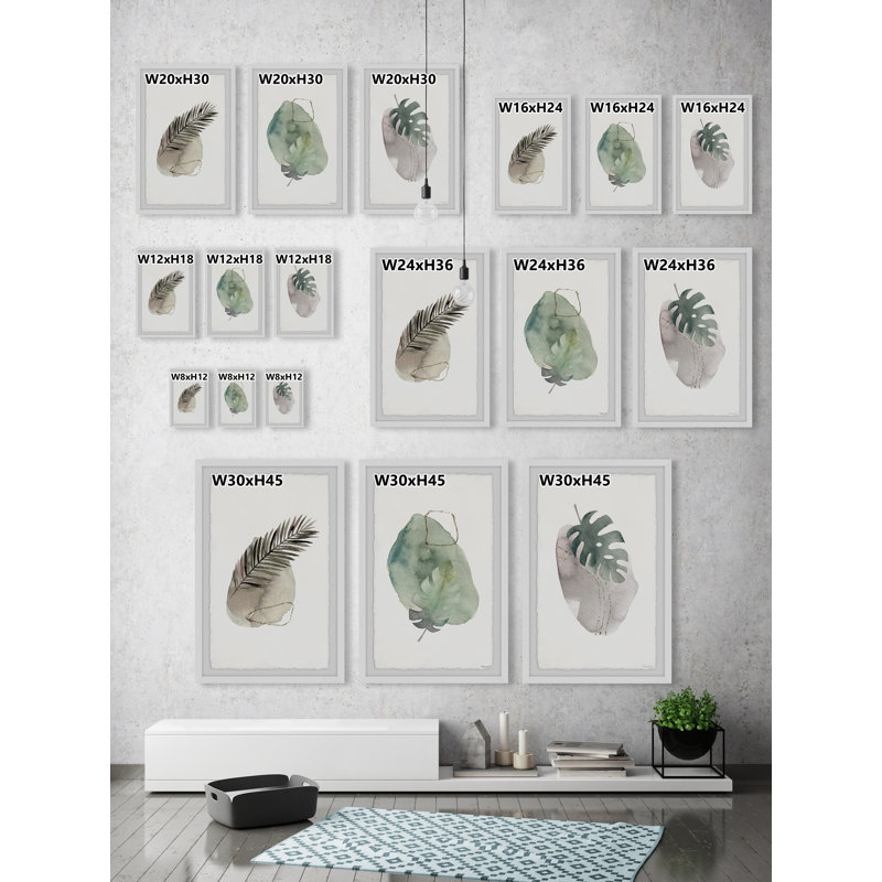 " Tropical Presence " 3 - Pieces Painting Print, 45" H x 30" W