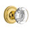 Classic Rosette with Round Clear Crystal Door Knob