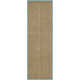 Auckland Bamboo Slat/Seagrass Natural/Teal Area Rug