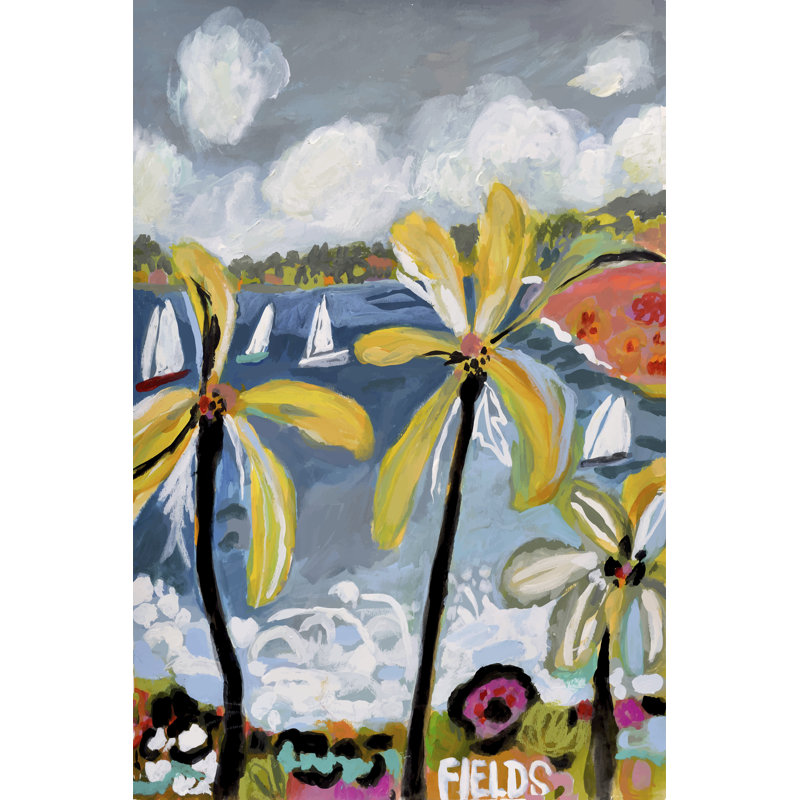 «Palm Landscape III» par Karen Fields, H 18 po x l 12 po