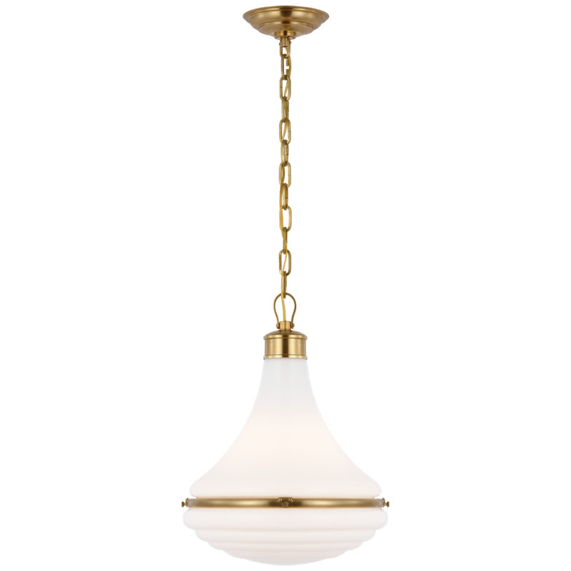 Wesley 1 - Light Pendant, Hand-Rubbed Antique Brass