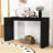 Elegant Waterfall Edge Console Table with Hidden Drawers-1569937676