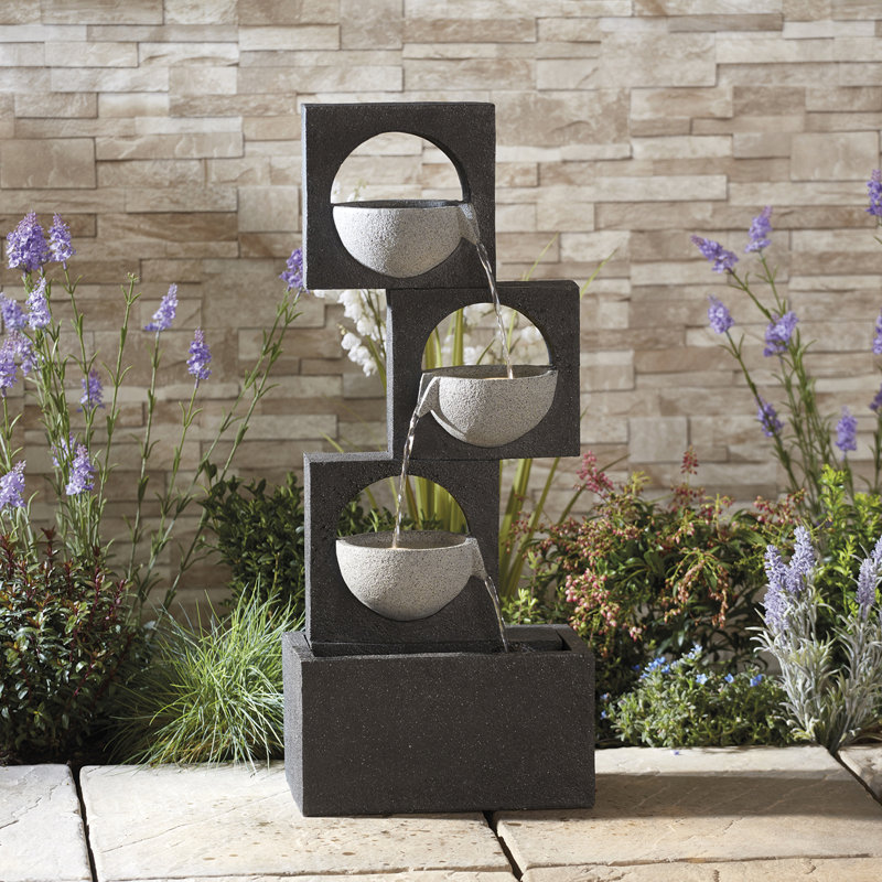 Outdoor Cascade Fountain with Lights