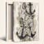 «Black Anchor Silhouettes» et coquillages sur toile de bois blanchie-132893712