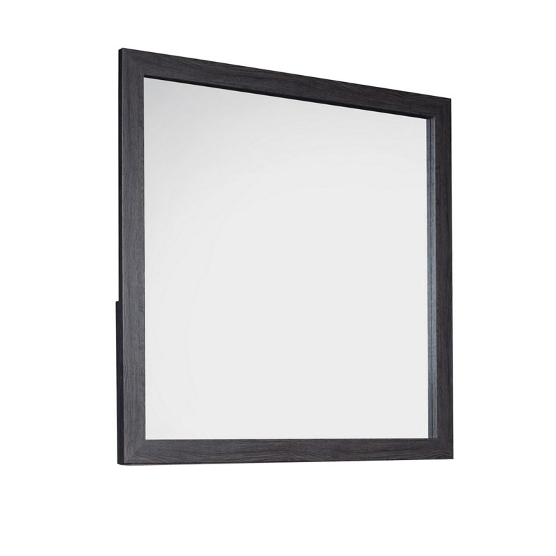 Miroir de commode L X 40 po x 40 po, forme rectangulaire moderne, finition noire