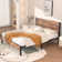 Alicia Platform Bed Frame with Wood Headboard and Footboard No Box Spring Needed