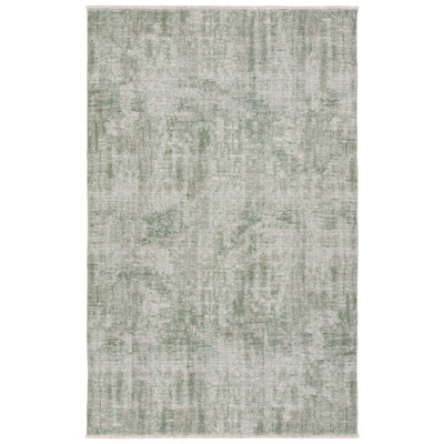 Vibe by Jaipur Living Tiaret Powerloomed  Green Area Rug (2'6"x8')