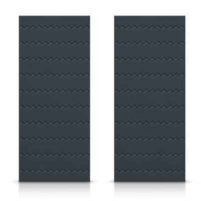 Hollow Paneled Painted without Installation Hardware Kit Sliding Closet Doors