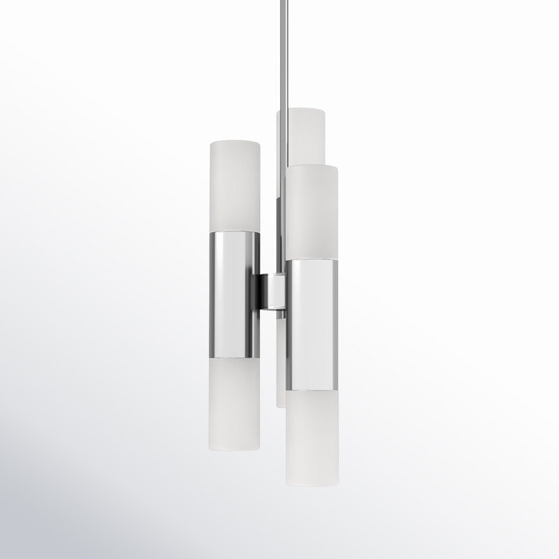 Otto 6 - Light Cylinder Chandelier, Polished Nickel