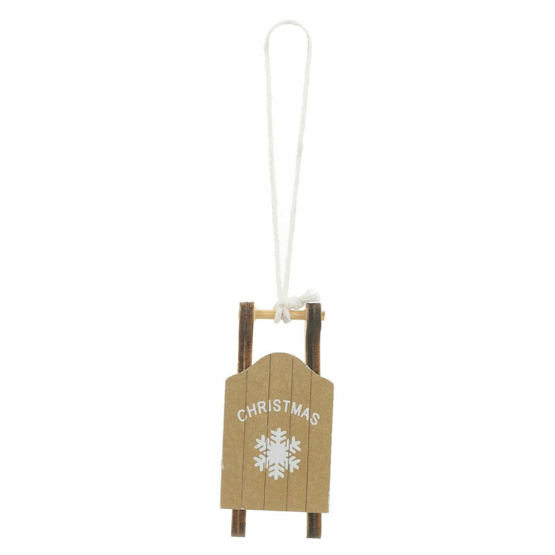 2cm Wood Holiday Shaped Ornament, Gold