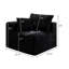 Canapé modulaire gris en velours côtelé, fauteuil d'appoint sans accoudoirs pour salon-134274725