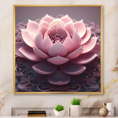 Tender Blossoming Pink Lotus Flower I - Lotus Large Wall Art