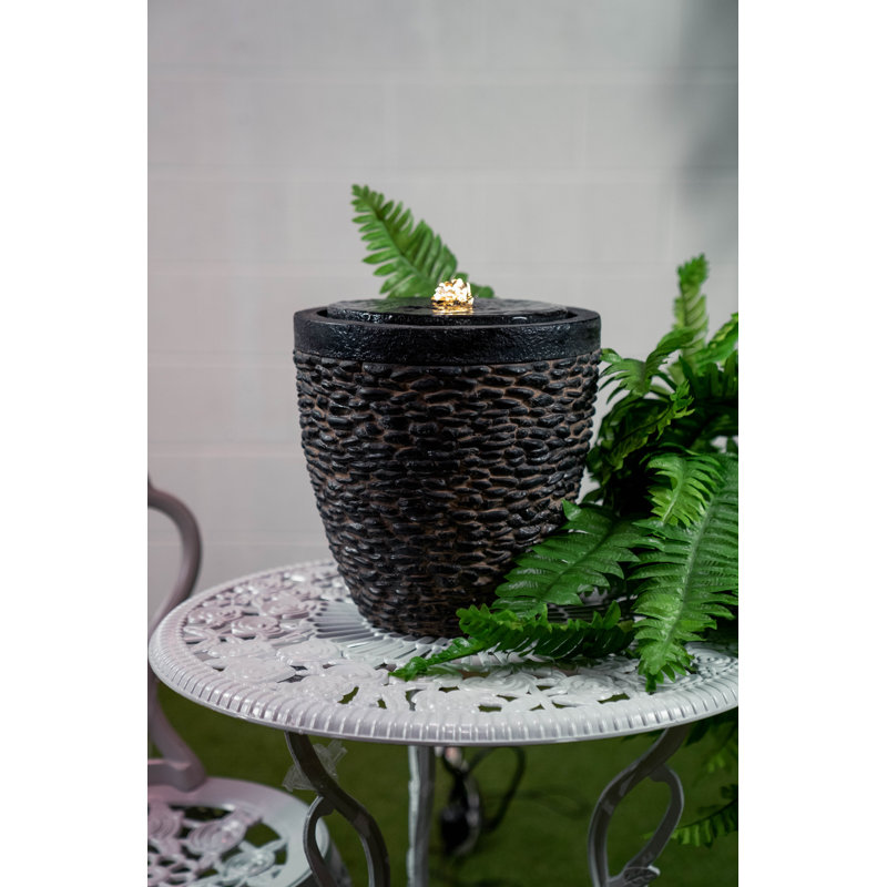  Resin Stone Fountain with Light, Small