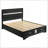 Black Queen Storage Panel Bed