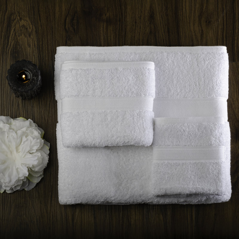 Lyndon 100% Organic Cotton 6 Piece Towel Set, White