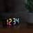 Gradient Digital Electric Tabletop Clock with Alarm Black