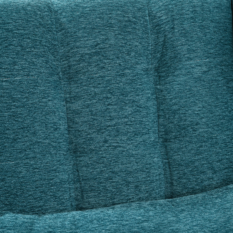 Fauteuil d'appoint Kawonna, Chenille bleu sarcelle