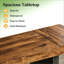 Table basse Woodgrain Design, table de pub, table de voeux