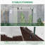 Walk-in Garden Greenhouse, Steel Frame Plant Grow House with Roll-up Door & Windows, Stable Outdoor Plant Shelter for Vegetables Flowers Growing, 200 x 76 x 168cm-133426462