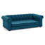Élégant lit pour animaux de compagnie rectangulaire pour chiens grands et surdimensionnés, canapé-lit surélevé durable, canapé pour chien confortable, canapé pour chien en tissu de lin moderne et tendance - Bleu foncé-1395296326