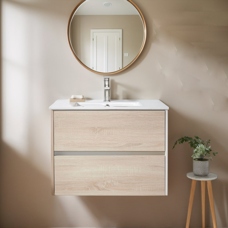 Ensemble de meuble-lavabo simple mural 30 po 30 po Danube