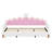 Twin Size Extending Princess Daybed: Modern Upholstered Design With Crown Headboard & LED Lights-60465336