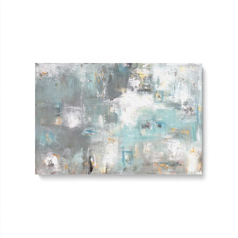 Toile tendue turquoise souvenirs, H 8 po x l 12 po, 1