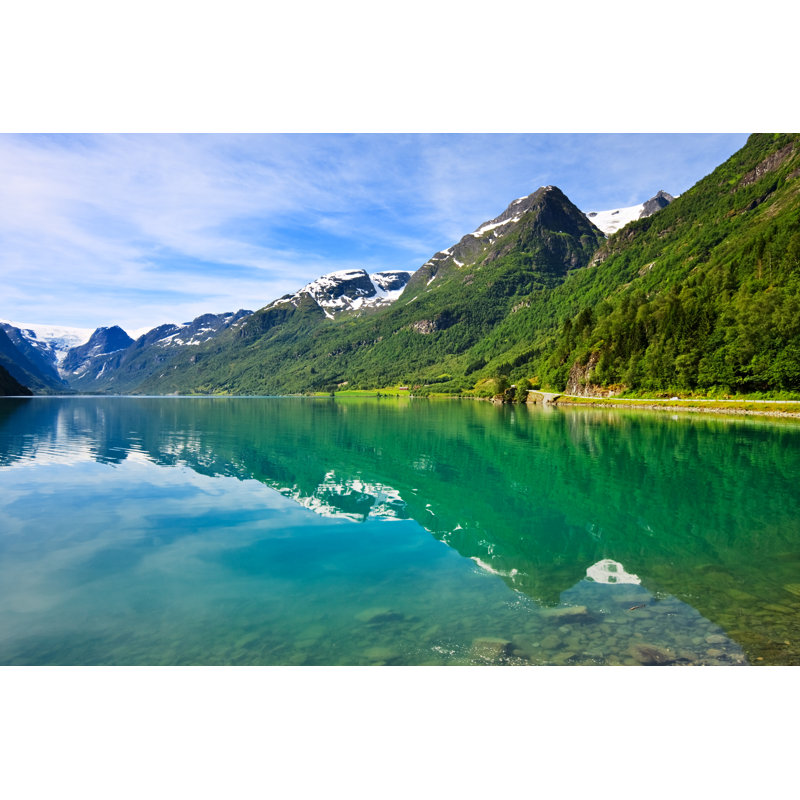 Lac Olden, Norvège par Rusm, H 8 po x l 12 po