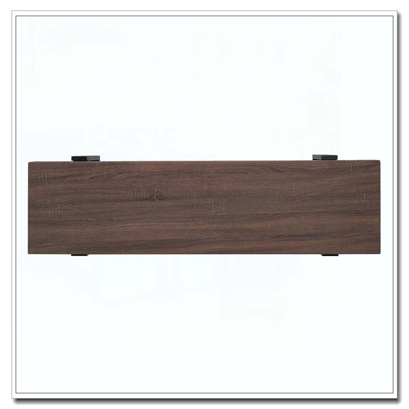 59" Dining Bench, Black + Dark Walnut