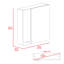 Armoire à pharmacie à 4 tablettes avec miroir-228574293