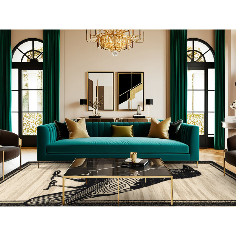  Tapis lavable Pied Crow, Carré 5 pi