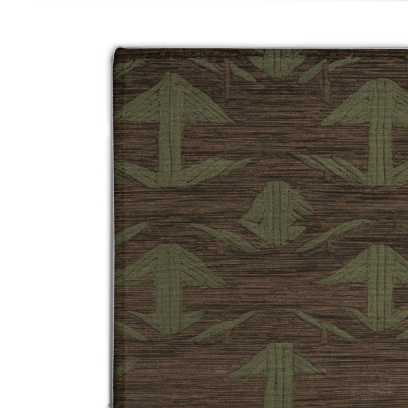 Tapis brun intérieur et extérieur Trellis, Rectangle 4pi x 6 pi