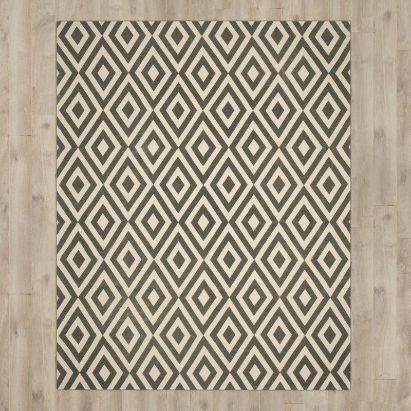 Nilde Cedar Brook Hand Loomed Jute Geometric Rug, Rectangle 5' x 8'
