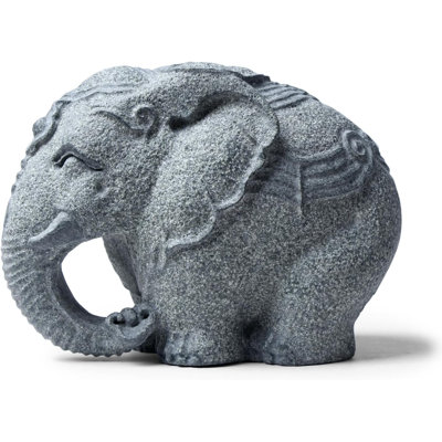 Hand-carved Stone Baby Elephant Statue