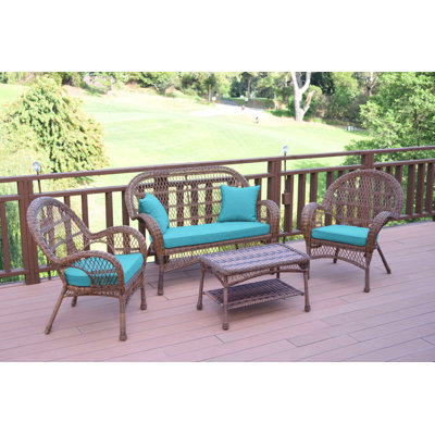 Mangum 4 - Person Patio Conversation Set with Cushions