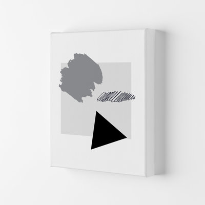 Square Mismatch Grey 1 Piece Wall Art