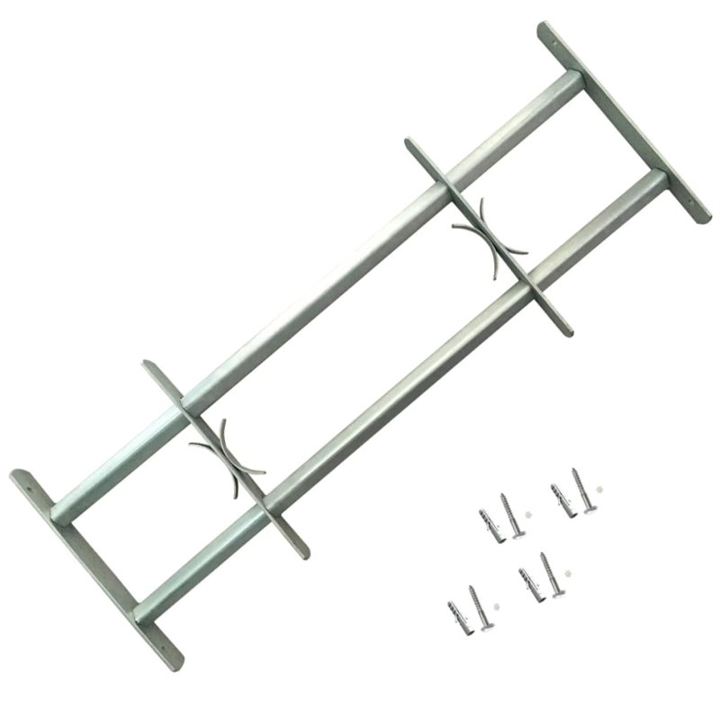 Grille de sécurité réglable pour fenêtres, 2 barres transversales de 27,6 po à 41,3 po, 2 Crossbars