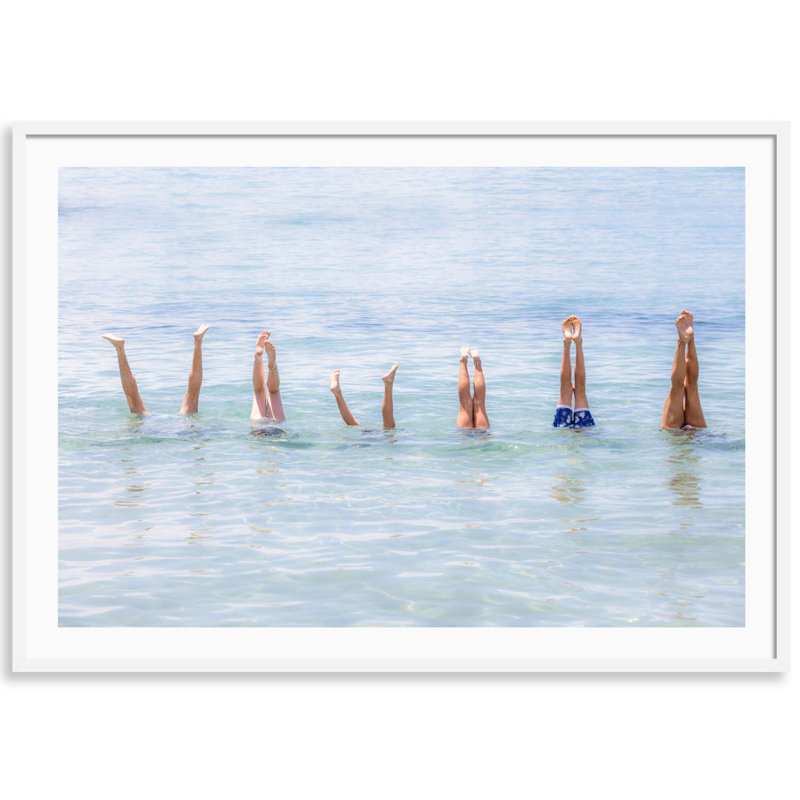 Bottoms Up Print by Carly Tabak, White Wood, 44" W x 31" H